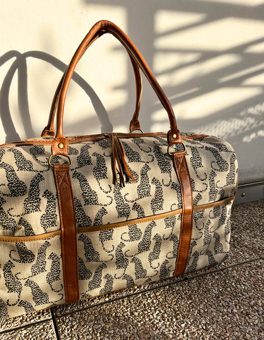 WEEKEND BAG LEOPARD Charcoal