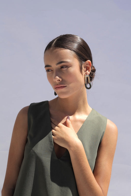 CANTADORA EARRINGS Olive