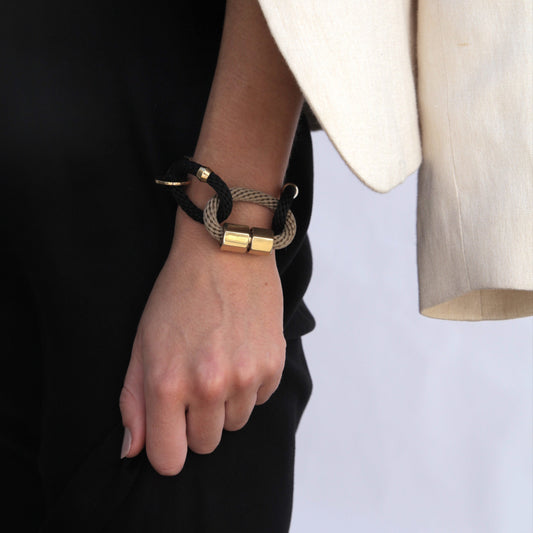 CIRCE BRACELET Black Beige