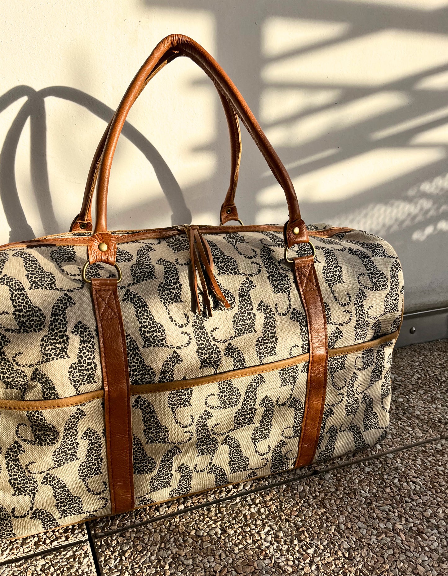 WEEKEND BAG LEOPARD Charcoal