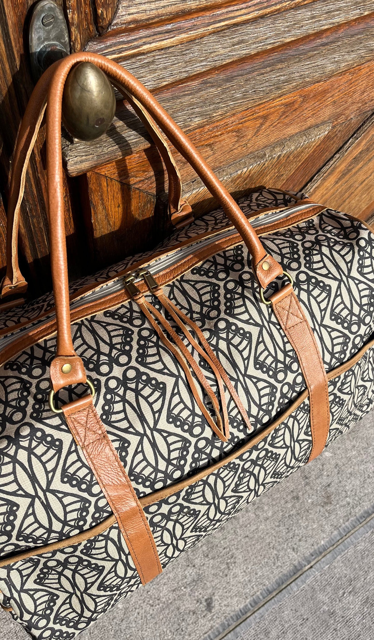 WEEKEND BAG JEMBE Charcoal Natural