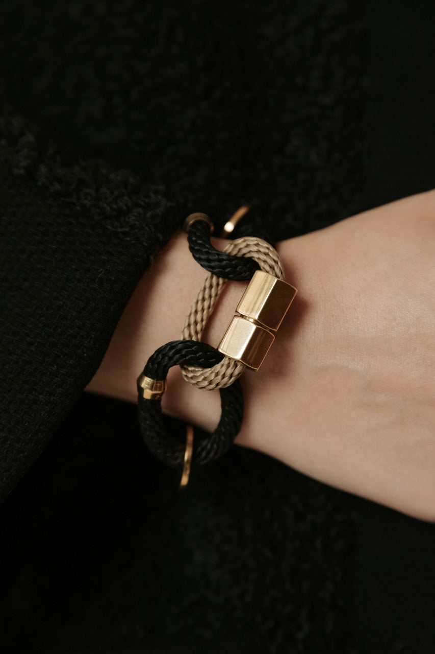 CIRCE BRACELET Black Beige