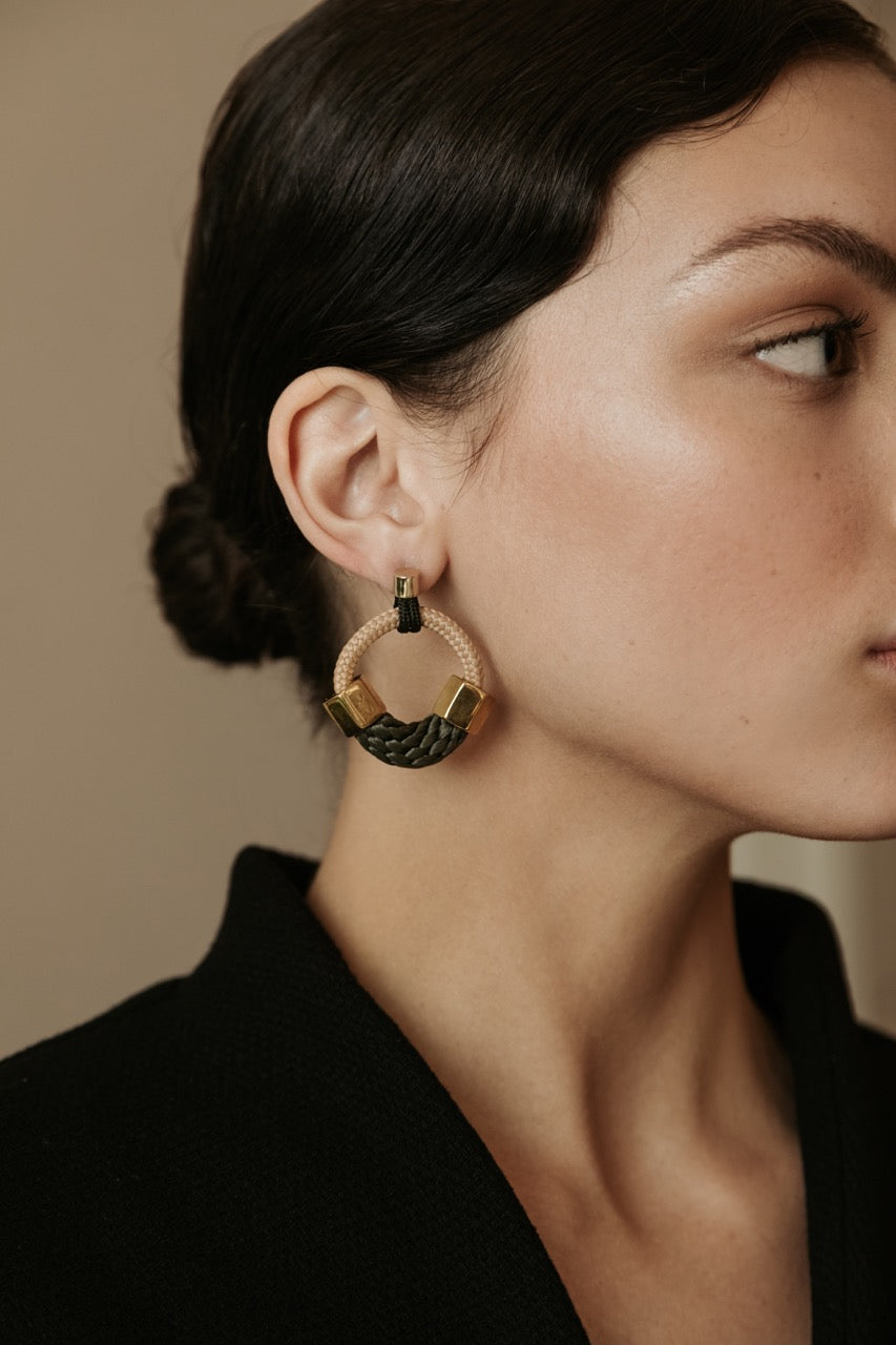 Boucles d'oreilles ITHACA Beige Olive